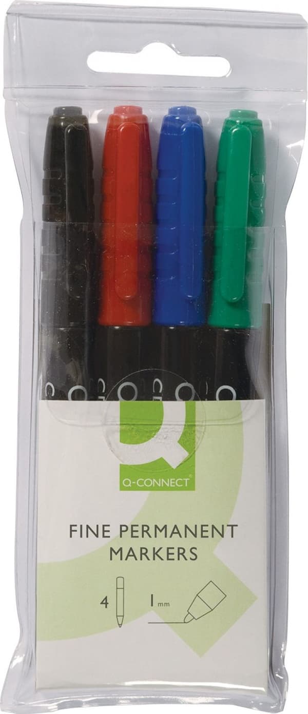 Q-Connect Marker til CD/DVD-plade 1 mm (streg), 4 stk.