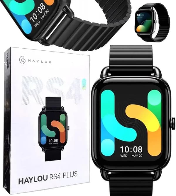 Xiaomi Haylou LS11 / RS4 Plus Smartklocka, IP68, SpO2-spårning, Svart EU