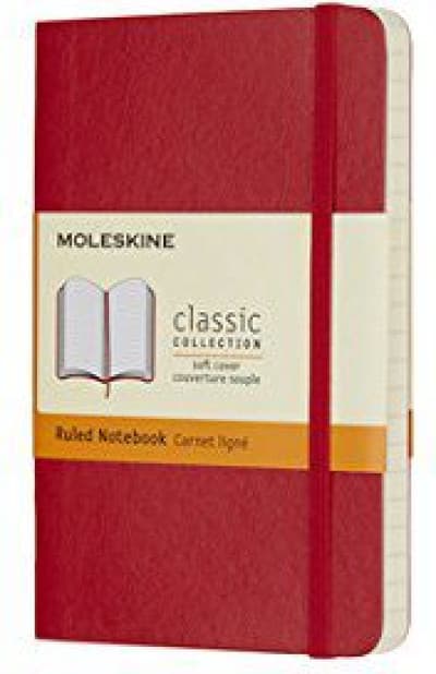 Notesbog Classic 9x14 linjeret - rød MOLESKINE