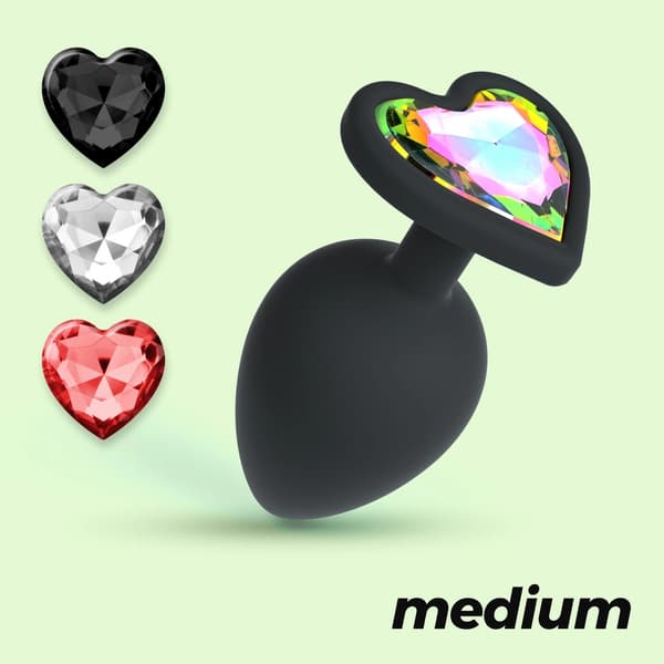 CRUSHIOUS CUORE REGULAR ANALPLUGG MED 4 UTBYTBARA JUVELER