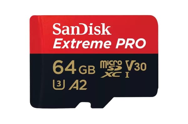 SanDisk microSDXC 64GB Extreme Pro A2 C10 V30 UHS-I U3