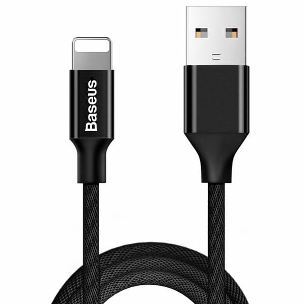 Baseus Lightning Yiven Apple -kaapeli 2A 1,8m Musta (CALYW-A01)