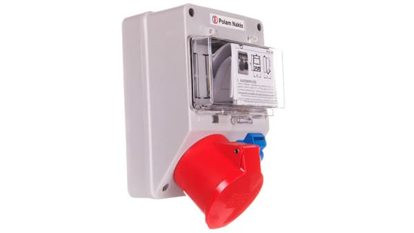Strømsæt 32A/400V 5P + 10/16A 250V + Fastgørelsesplade 5x6mm2 6265-130