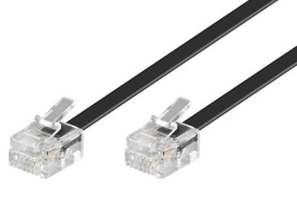 MicroConnect ModularKabel RJ11 6P/4C 6m Svart 1-4, 2-3, 3-2, 4-1