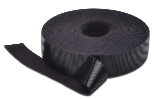 MicroConnect Velcro Tape, 10m, Sort 20mm Bredde