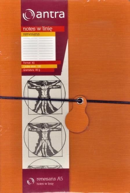 Notesbog A5 Line Renaissance Orange ANTRA