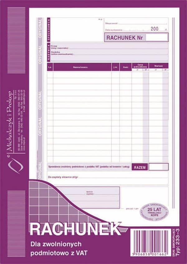 Konto for momsfritagne personer 233-3
