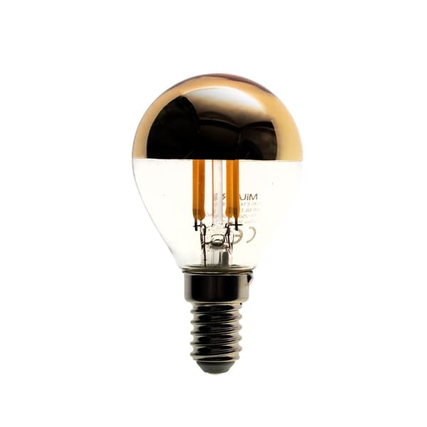 LED Filamentpære 4W G45 E14 2700K TOP GULD