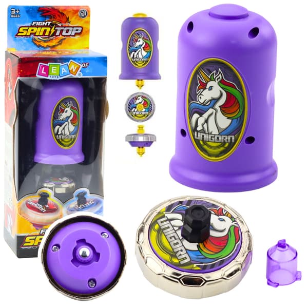 Flyvende Disc Enhjørning Spinner Launcher Sæt Lilla
