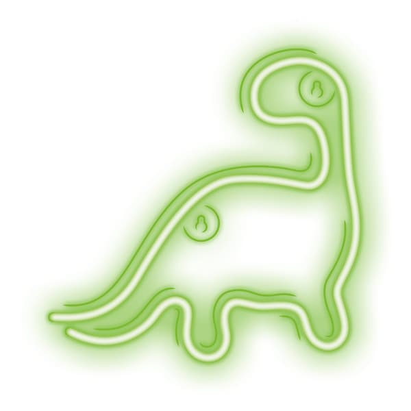 Neon LED DINOSAUR grøn NNE01 Neolia