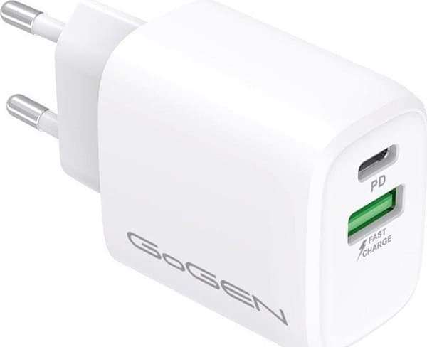 GoGen Batterioplader USB-C PD 20W USB-A 18W GoGen -ACHPDQ220W