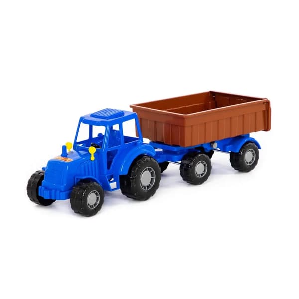 Polesie 84774 Traktor Majster blå med trailer nr. 1 i net
