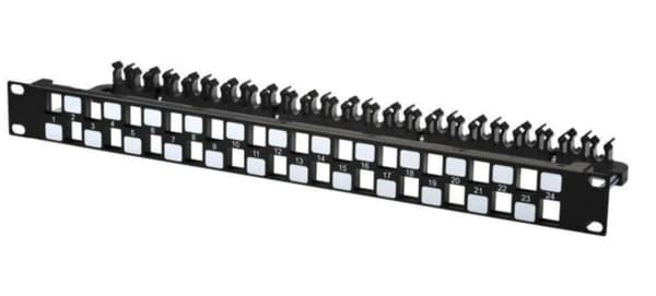 Lanview 24-ports STP Cat6a patchpanel 1U för 19\" rack