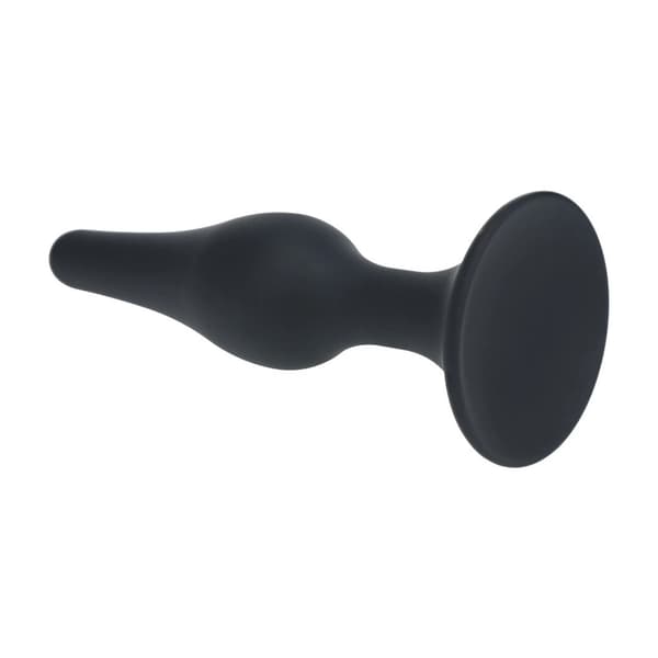Smal analplugg i silikon - XL - Svart