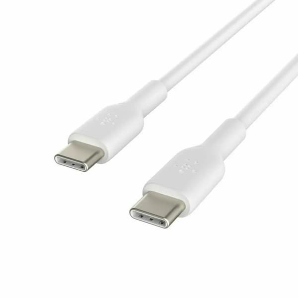 Belkin USB-C/USB-C-kaapeli 2m PVC, valkoinen CAB003bt2MWH
