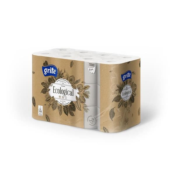 WC-paperi Grite Ecological (3-kerroksinen), 24 kpl