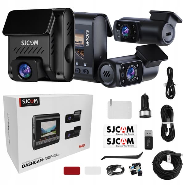SJCAM SJDASH M60 SORT (3CH) +2 kameraer