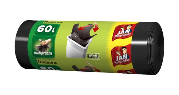 Jan Necessary Roskapussit HD Musta 60L