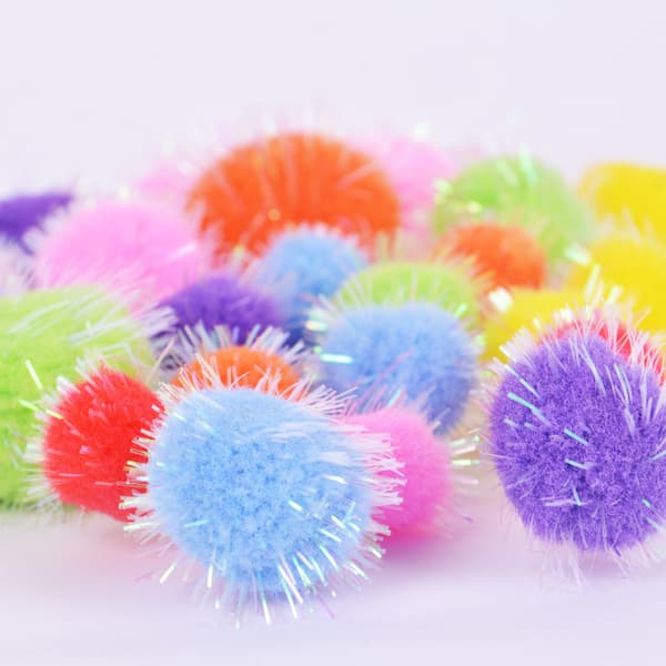 Färgglada pompoms 25 st