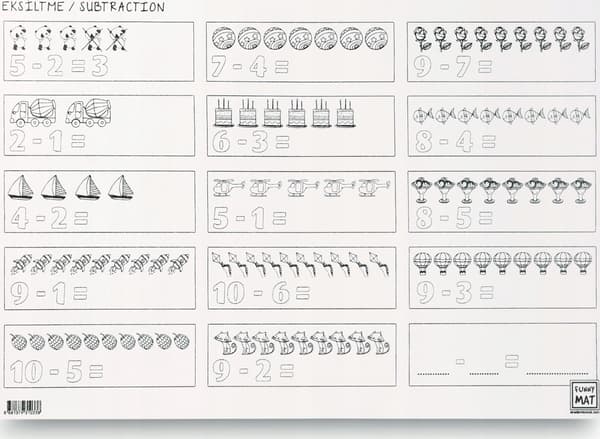 Transparent matta Subtraktion Rolig Matta STRIGO