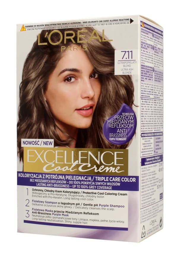 L'Oreal Professionnel Hårfarvecreme Excellence 7.11 Ultra Askeblond
