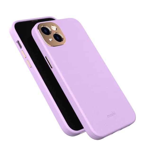 Moshi Napa Slim MagSafe - iPhone 14 Plus Lædercover (Lavendel Lilla)