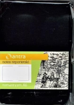 Reporterblok A6 Gladki Romantik Sort ANTRA