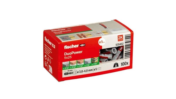 Fischer DuoPower 5x25 100 stk.