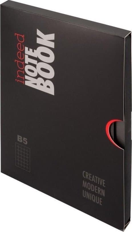 Notesbog B5 Indeed gitter grå