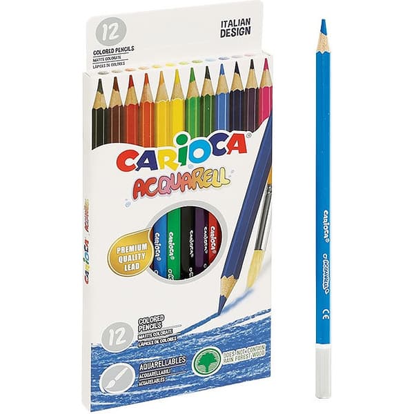 Carioca Acquarell blyantblyanter 12 farver