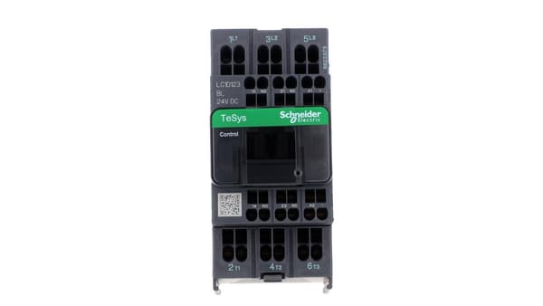 TeSys Deca Power Contactor 12A AC-3 1R+1Z 24V DC LC1D123BL