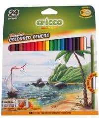 Trekantiga pennor 24 färger CRICCO