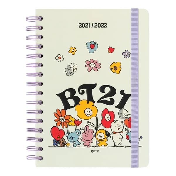Line Friends BT21 - Kalender/Skolplanerare 2021/2022 (vit)