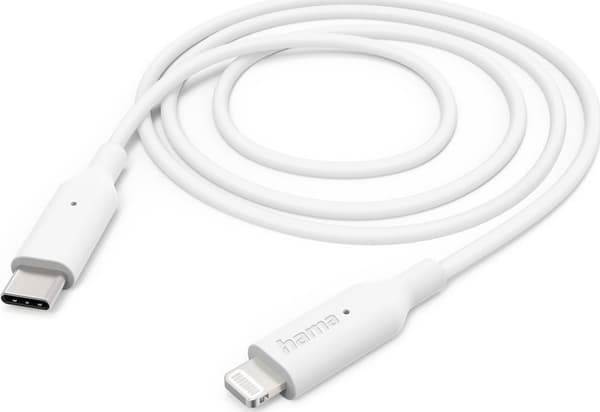 Kabel USB Hama USB-C - Lightning 1 m Hvid (002015980000)