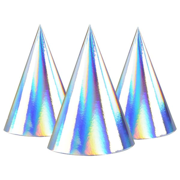 Holografiset paperihatut (3 kpl)