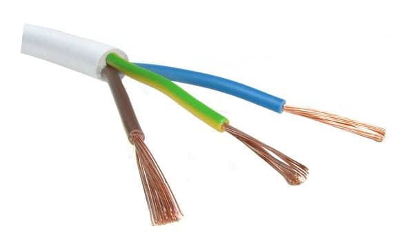 Bostadskabel H03VV-F (OMY) 3x1 zo vit /100m/