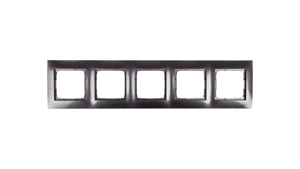 Kontakt-Simon 5-dobbelt ramme 54 Premium til dåser papgips antracit metallic (DRK5/48)