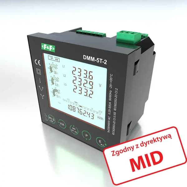 Doktorvolt Multifunktionell Nätparameterindikator Enkel- och Trefas 3x230V/400V AC DMM-5T-2 Doktorvolt 3028
