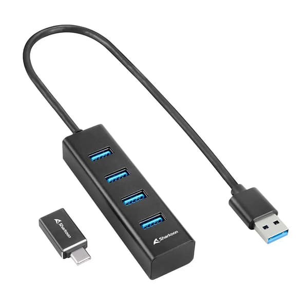 4-portars USB-hubb Sharkoon Svart