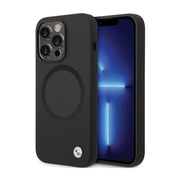 BMW BMHMP14LSILBK2 iPhone 14 Pro 6.1\" sort/sort Signature Liquid Silicone MagSafe