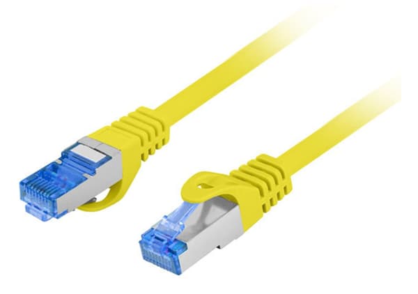 PATCH CORD CAT.6A S/FTP LSZH CCA 0.25M GUL FLUKE PASSED LANBERG