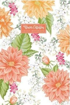 Dekorativ notesbog 143x210/64K ternet Blomster