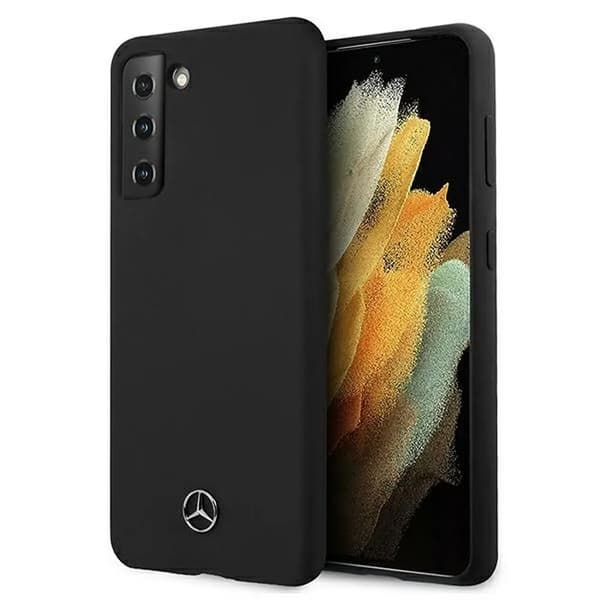 Originalt MERCEDES Hardcase MEHCS21MSILBK til SAMSUNG S21 Plus (Silikone Line / sort)