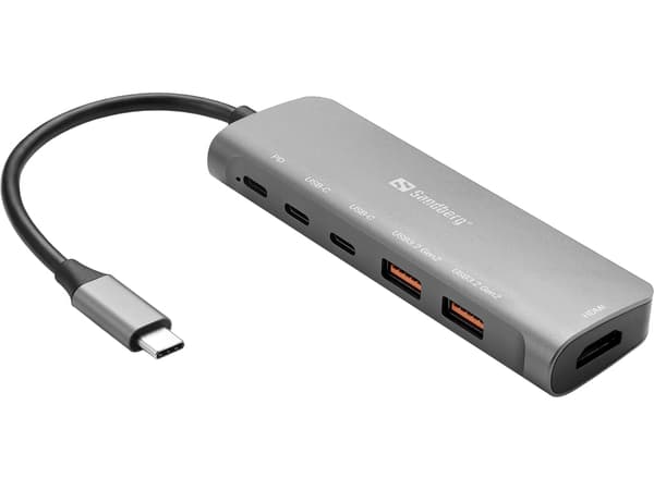 Sandberg USB-C Dock HDMI + 2xUSB-A + 2xUSB-C + PD100W USB-C Dock HDMI+2xA+2xC+PD100W