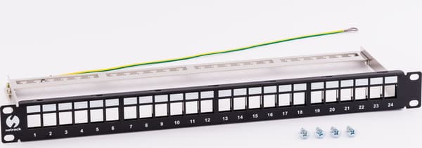 Netrack Patchpanel 19\" 24x Keystone FTP-plats (104-21)