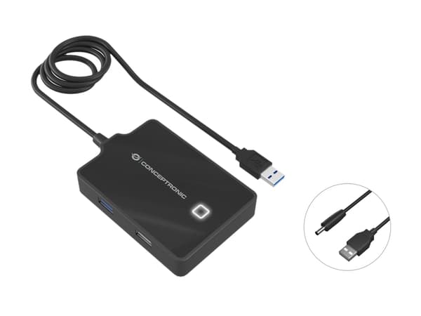 USB-hubb Conceptronic HUBBIES10B Svart