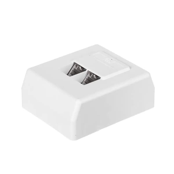 Netrack udtag komplet overflademontering 2xRJ45 8p8c STP Cat6 (106-36)