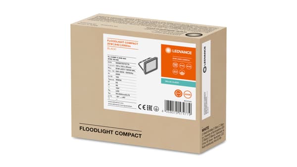 LED PROJEKTØR FLOOD COMPACT V 20W 840 SYM 100 BK 4058075574779