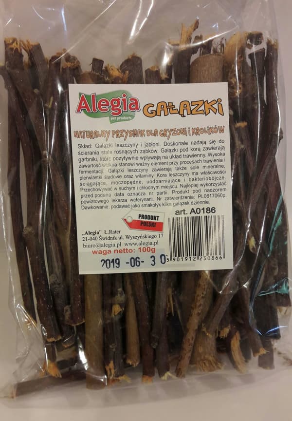 ALEGIA Kvistar för gnagare 100g