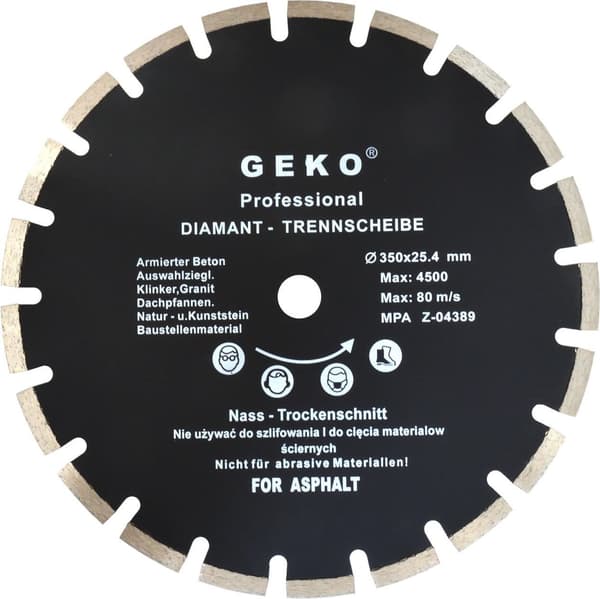 Skive diam.350x25,4mm asfalt GEKO PROFI (10)